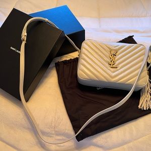 YSL Lou quilted camera bag .